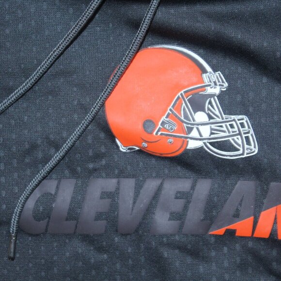 Nike Cleveland BlackBrowns Men Therma Fit Hoodie Sweater Stains - Picture 6 of 14